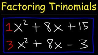 Factoring Trinomials The Easy Fast Way [upl. by Enoryt]