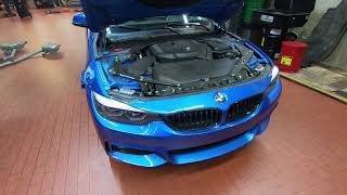 2020 BMW 430i F32 oil change  HOW TO [upl. by Adeirf254]