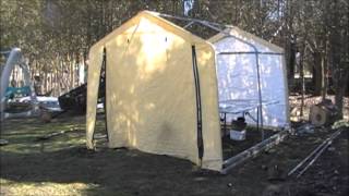 10x10 shelterlogic Shed Turned Into A Greenhouse [upl. by Bluefarb]