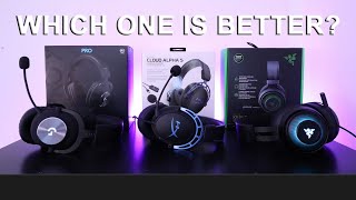 Logitech G Pro X VS HyperX Cloud Alpha S VS Razer Kraken Ultimate  Best 130 Gaming Headset Review [upl. by Lola]