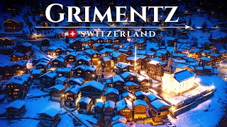 GRIMENTZ Most beautiful WINTER VILLAGE of Switzerland Alpine Wonderland Town Travel Guide [upl. by Vernen]