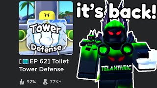 TOILET TOWER DEFENSE IS BACK [upl. by Esahc]