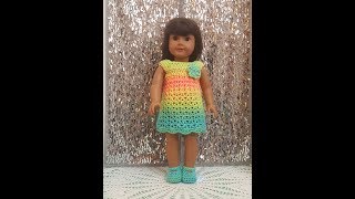 AG  Easy Crochet American Girl Dress Tutorial [upl. by Ahsai]