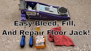 How to Repair A Broken Floor Jack That Wont Lift [upl. by Atilam]