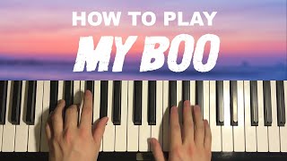 How To Play  Usher  My Boo Piano Tutorial Lesson [upl. by Head]