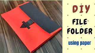 How to make File Folder  DIY Documents organiser  Handmade File using paper [upl. by Fast]