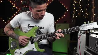 Eastwood Sidejack Baritone DLX Mosritestyle Guitar demo with RJ Ronquillo [upl. by Hamid]