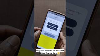 Snapchat Account Ka Password Kaise Change Kare 😳 [upl. by Nehpets]