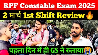 RPF Constable 2 march 1st shift Review  Rpf Exam Analysis toay  Student saviour [upl. by Sudnor]