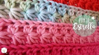 Punto estrella a crochet  crochet star stitch [upl. by Gratiana]