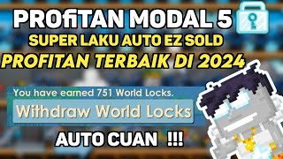 Modal 5DL Profit Gampang 🔥 High Demand Auto Cuan Banyak 💰  Growtopia Profit [upl. by Lseil]