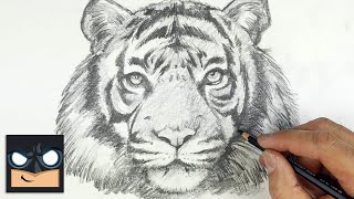 How To Draw Tiger  YouTube Studio Sketch Tutorial [upl. by Risley]