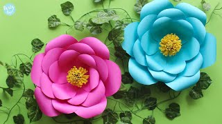 Como hacer flores de papel 🌸 Gigantes medianas o pequeñas SUPERTIPS y MOLDES  Partypop DIY🎉 [upl. by Dempsey919]