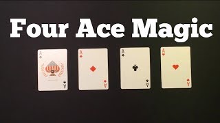 QUICK AND SIMPLE FOUR ACE CARD TRICK [upl. by Caddric]