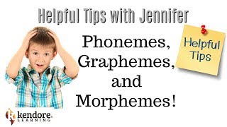 Phonemes Graphemes and Morphemes [upl. by Ramled355]