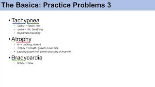 Medical Terminology  The Basics  Lesson 1  Practice and Example Problems [upl. by Mckenzie132]