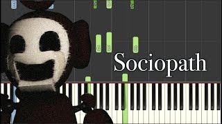 Dark Piano  Sociopath  Synthesia Tutorial [upl. by Fattal]