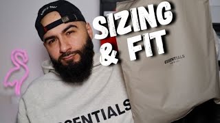 FEAR OF GOD ESSENTIALS HOODIE  Sizing amp Fit  How To Style [upl. by Desdamona]