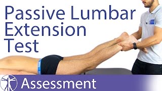 Passive Lumbar Extension Test PLET  Lumbar Instability [upl. by Llenra]