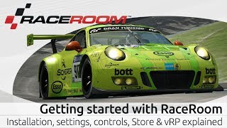 Getting started with RaceRoom Installation settings controls Store amp vRP explained [upl. by Janice581]