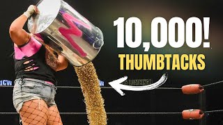 WWE Superstar Uses 10 Thousand Thumbtacks [upl. by Ariait958]