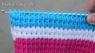 HOW to TUNISIAN CROCHET  Beginner Tunisian Tunisia Afghan Simple Stitch TSS Tunecino [upl. by Nirre]