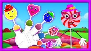 Finger Family Lollipop  Nursery Rhymes For Kids And Children [upl. by Dewey594]