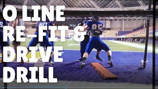 Offensive Line ReFit amp Drive Drill High Intensity Low Impact Blocking Drill [upl. by Aerdnat]