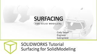 SOLIDWORKS Tutorial  Surfacing for SolidModeling [upl. by Uthrop613]