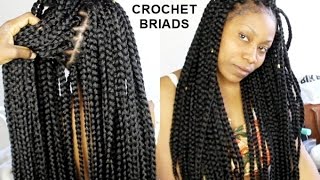 NO CORNROWS CROCHET BRAIDS ONLY 1 HOUR  TUTORIAL [upl. by Neerhtak]