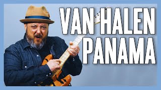 Van Halen Panama Guitar Lesson  Tutorial [upl. by Sirovart]