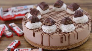 NoBake Kinder Bueno Cheesecake Recipe [upl. by Raffo877]