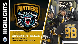 Nottingham Panthers v Coventry Blaze  150225  Elite League [upl. by Heddi]