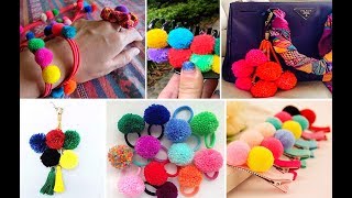 30 ideas con pompones de lana [upl. by Ahseia]