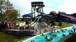 Muskoka Plunge Water Slide at Splashworks Water Park Canadas Wonderland 4K [upl. by Nanah]