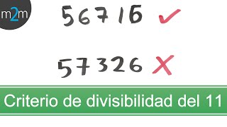 Criterio de divisibilidad del 11 [upl. by Therese]