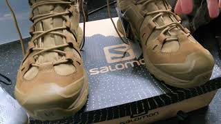 SALOMON FORCES QUEST 4D GTX BOOTS TACTICAL BOOTS COMBAT HIKING BOOTS CAMPING WORKS BOOTS [upl. by Lekkim]