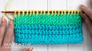 HOW to TUNISIAN CROCHET for BEGINNERS  SIMPLE and KNIT Stitch [upl. by Nesahc]