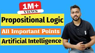 Propositional Logic in Artificial Intelligence in Hindi  Knowledge Representation  All Imp Points [upl. by Ilene]