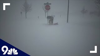 RAW Videos show blizzard hurricaneforce winds slamming Colorado [upl. by Floridia]