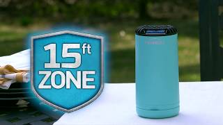 Thermacell Patio Shield Mosquito Repellent  How it Works [upl. by Helbonnas]