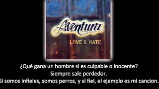 Aventura  Llorar lyric  letra [upl. by Ilowell]