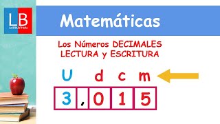 Los Números DECIMALES LECTURA y ESCRITURA ✔👩‍🏫 PRIMARIA [upl. by Adiell]