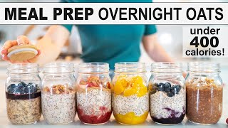 OVERNIGHT OATS  Easy Healthy Breakfast Meal Prep  5 New Flavors [upl. by Desi]