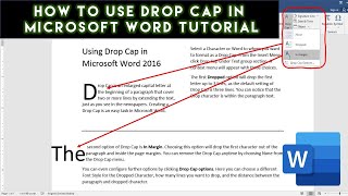 How to Insert Drop Cap in Microsoft Word Tutorial [upl. by Benisch408]