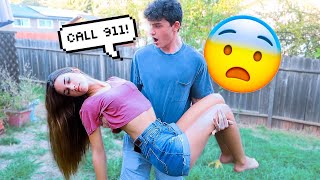 MY LITTLE SISTER PASSED OUT PRANK ON FIANCÉ [upl. by Aubrie]