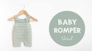 Easy Crochet Baby Romper Step By Step Tutorial Croby Patterns [upl. by Sophie]