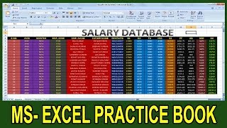 Exercise 01  Excel Practice Book  How To Make Employee Salary In Ms Excel [upl. by Anorahs]