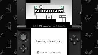 BOXBOXBOY  25 Minute Playthrough 3DS [upl. by Adnola]