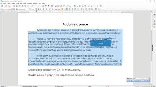 podanie w edytorze libre office [upl. by Guthry763]